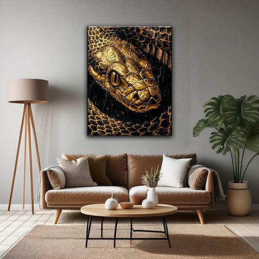 Golden Snake 36"x48" Wall Artwork 0