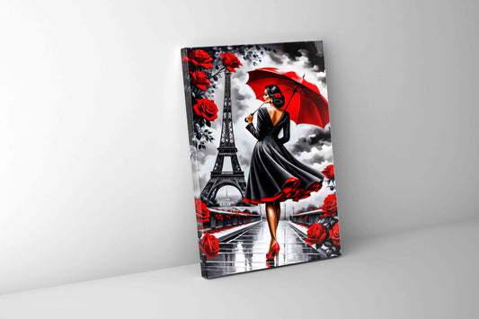 Paris Red/Black 36" x 48" Wall Artwork 0