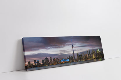 Sunset of Toronto, CN tower, Roger Center-Cities Skyline-RGB varnish