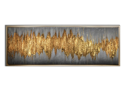 Large Gold Abstract Artwork-Canvas Wall art- Fine Art