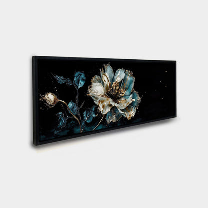 Iris with tones of blue 72" x 24" Fine Art Canvas