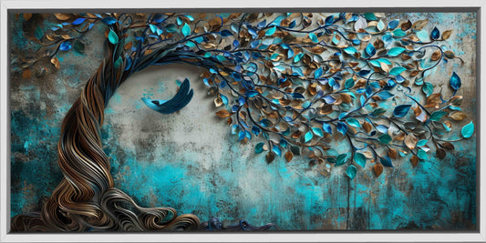 3D tree 72" x 36" Fine Art Canvas Print