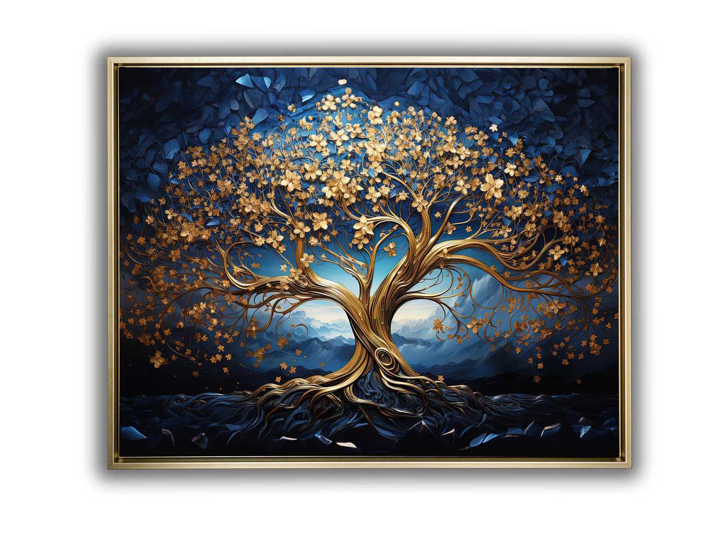 Fine art - Tree of Life canvas print- wall art with gold frame-GTAART.ca