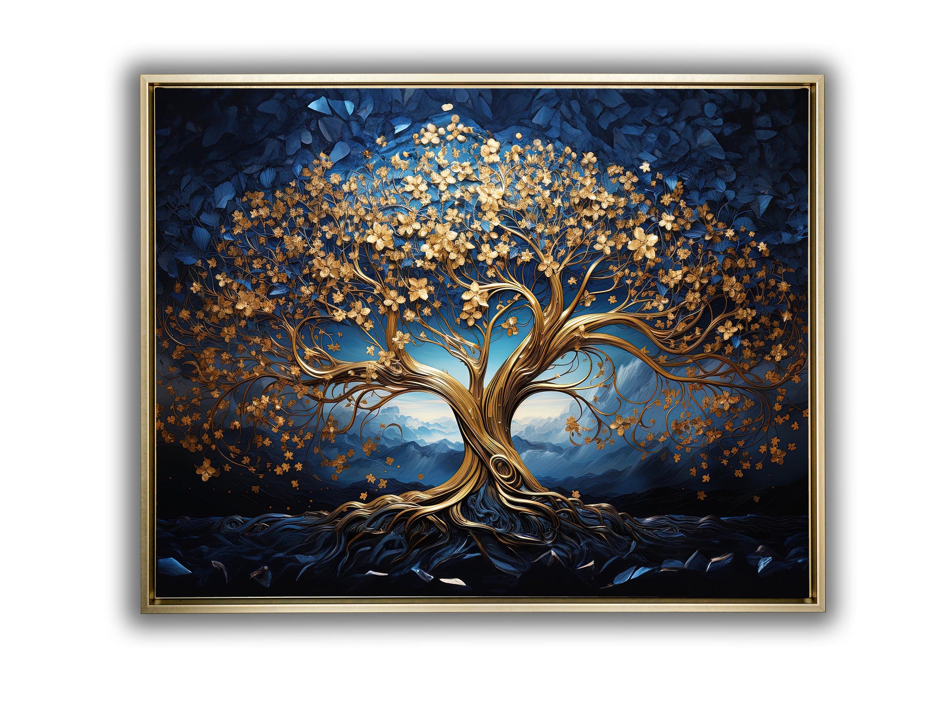 Fine art - Tree of Life canvas print- wall art with gold frame-GTAART.ca
