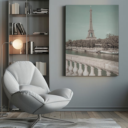 PARIS Eiffel Tower; River Seine Wall Artwork 0