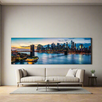 Cities Skylines-NYC Sunset Bridge-Wall Decor