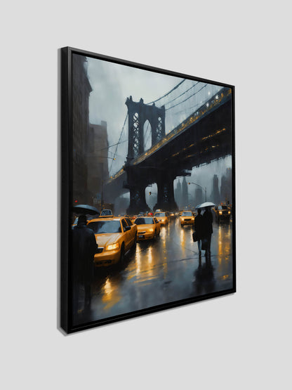 Wall Art-Stylized DUMBO NYC Bridge Skyline-Canvas Print