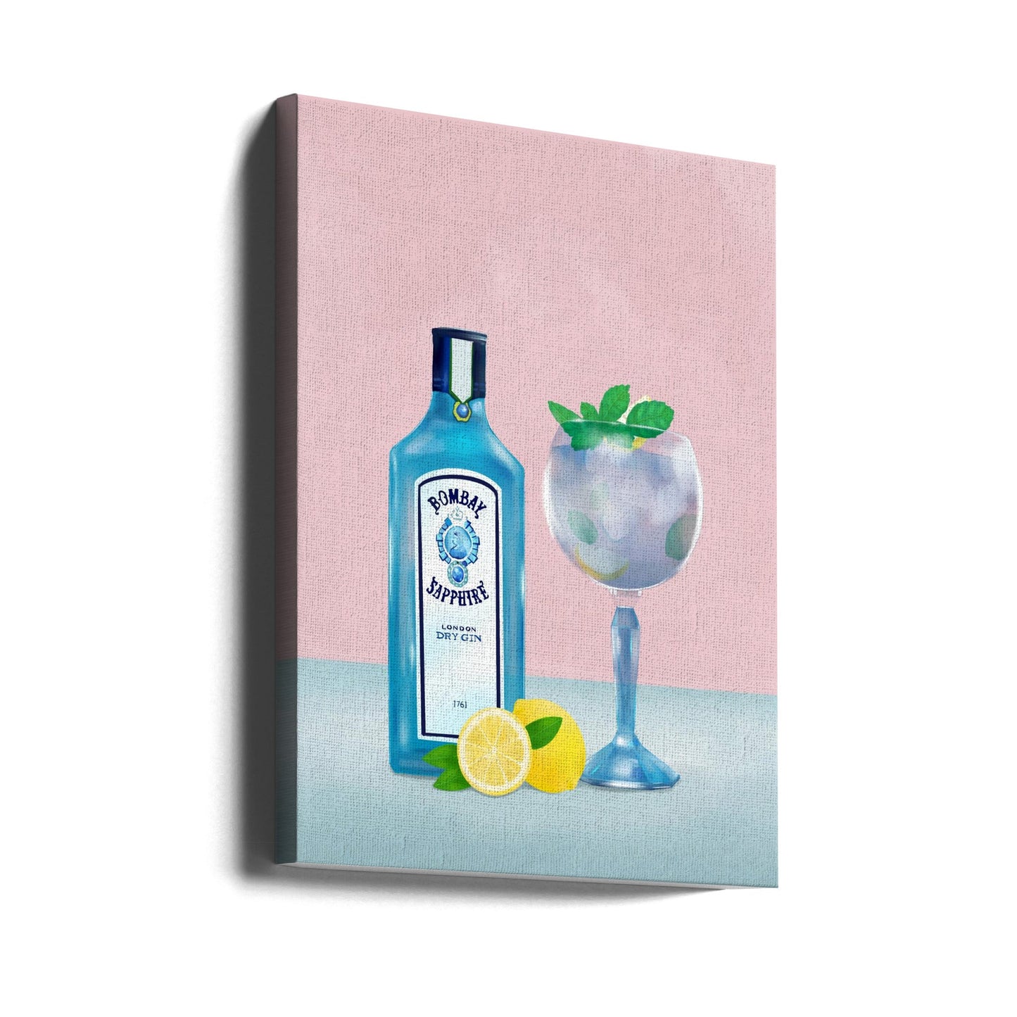  Gin Cocktail Wall Artwork Gallery Wrapped (Ready to Hang).Wall Decor dining Room