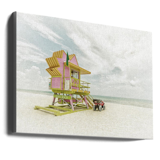  MIAMI BEACH Vintage Florida Flair Wall Artwork Gallery Wrapped (Ready to Hang)