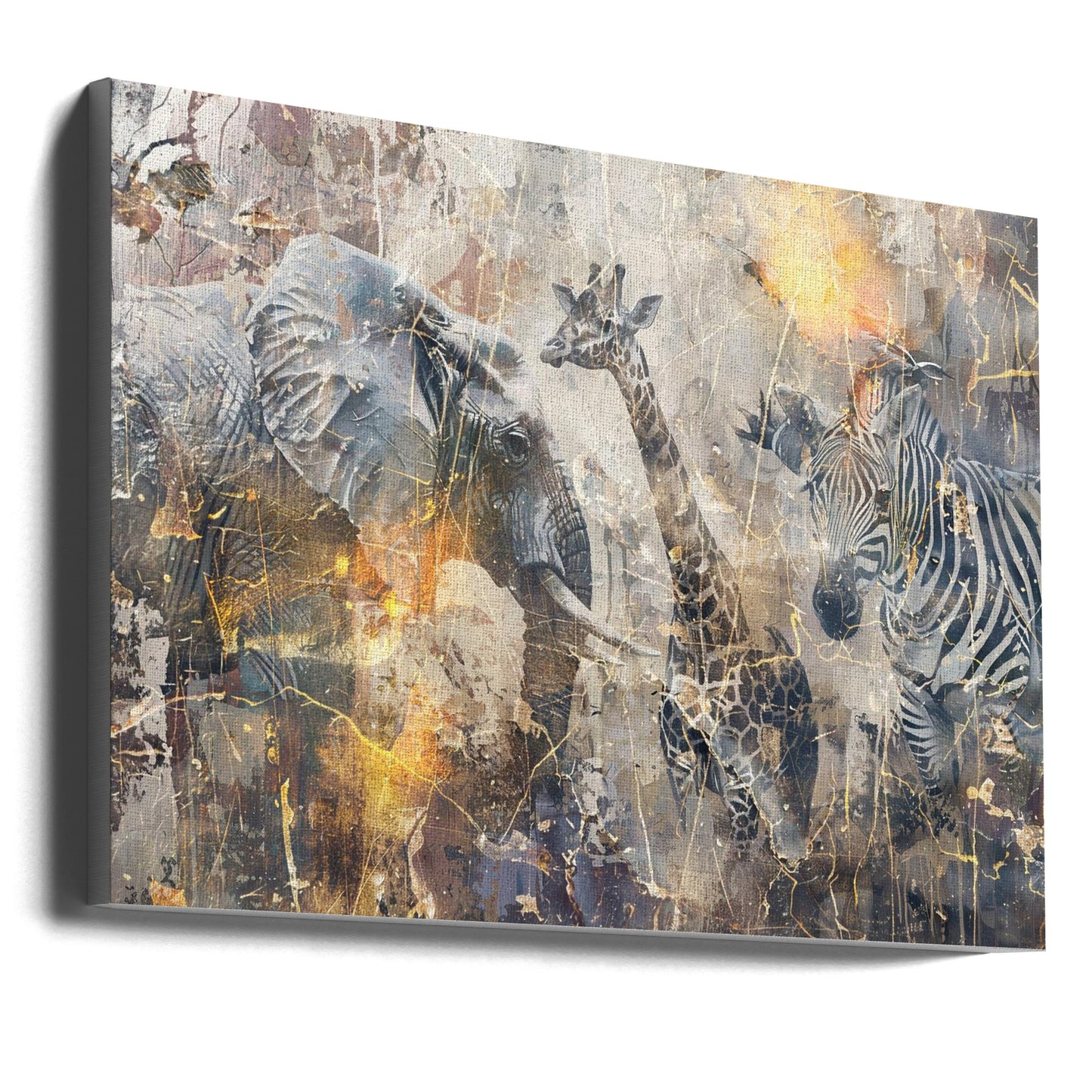  African Art Illustration Wallart 114 Wall Artwork Gallery Wrapped (Ready to Hang)