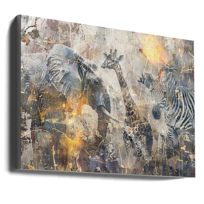  African Art Illustration Wallart 114 Wall Artwork Gallery Wrapped (Ready to Hang)