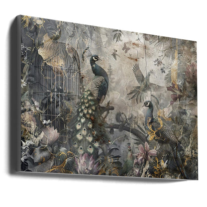  Bird Birds Animal Vintage Art Illustration Wallart 17 Wall Artwork Gallery Wrapped (Ready to Hang)