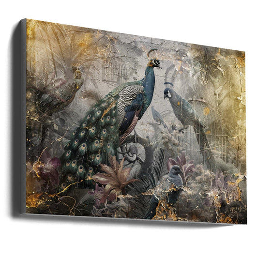  Bird Birds Animal Vintage Art Illustration Wallart 18 Wall Artwork Gallery Wrapped (Ready to Hang)
