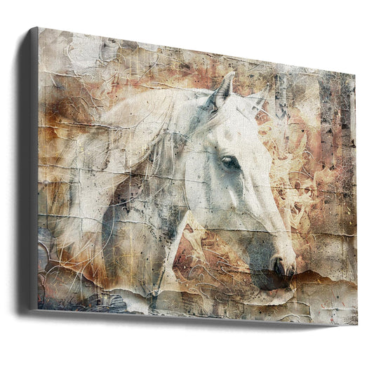  Horse Animal Vintage Art Illustration Wallart 06 Wall Artwork Gallery Wrapped (Ready to Hang)