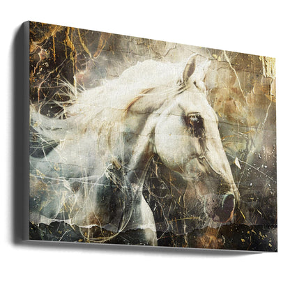  Horse Animal Vintage Art Illustration Wallart 08 Wall Artwork Gallery Wrapped (Ready to Hang)