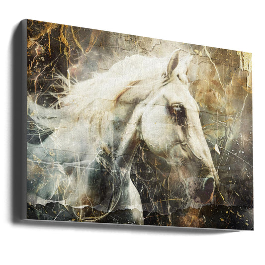  Horse Animal Vintage Art Illustration Wallart 08 Wall Artwork Gallery Wrapped (Ready to Hang)