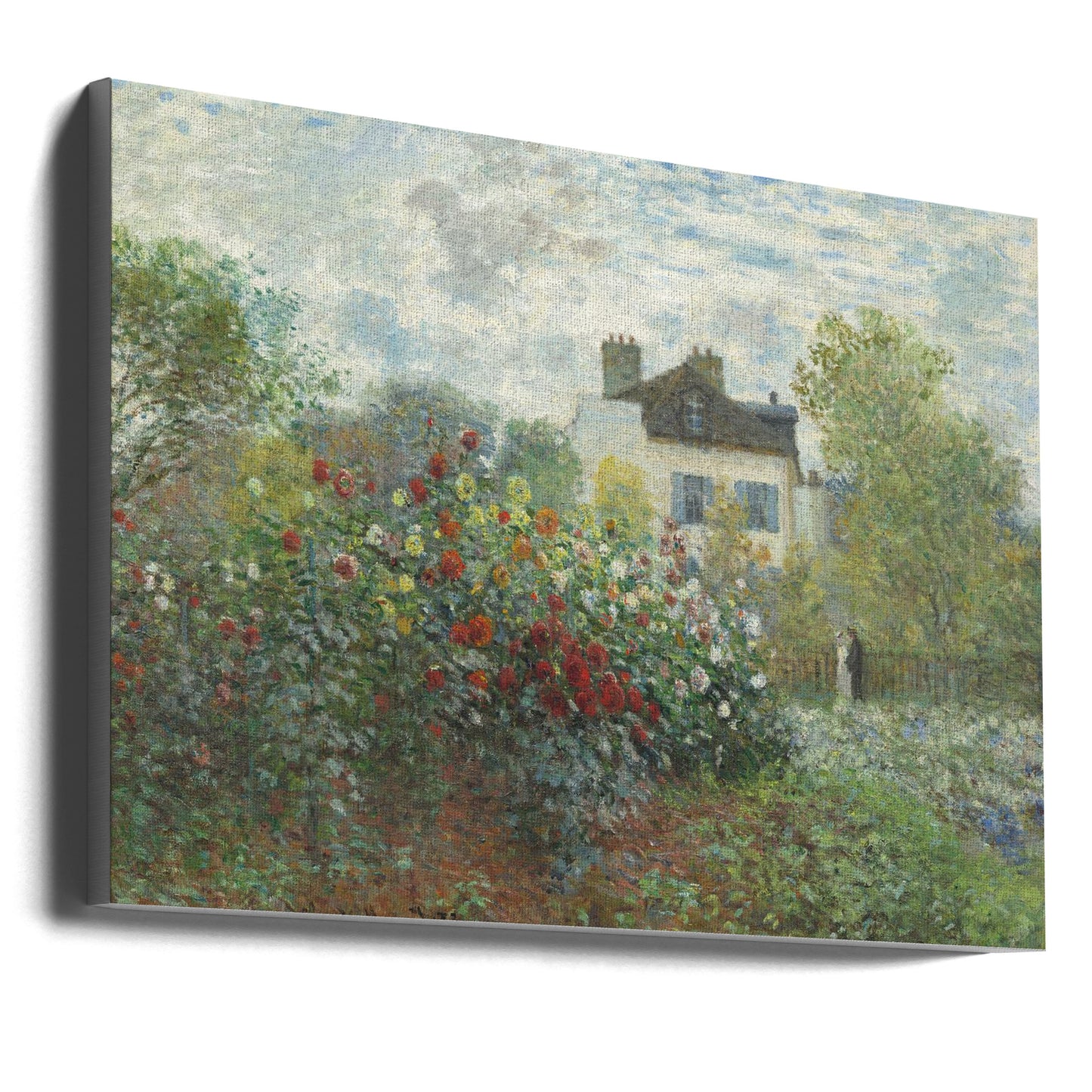  The Artist&#039;s Garden In Argenteuil, a Corner of the Garden With Dahlias (1873) Wall Artwork Gallery Wrapped (Ready to Hang)