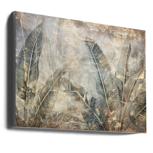  Jungle Leaves Art Illustration Wallart 09 Wall Artwork Gallery Wrapped (Ready to Hang)