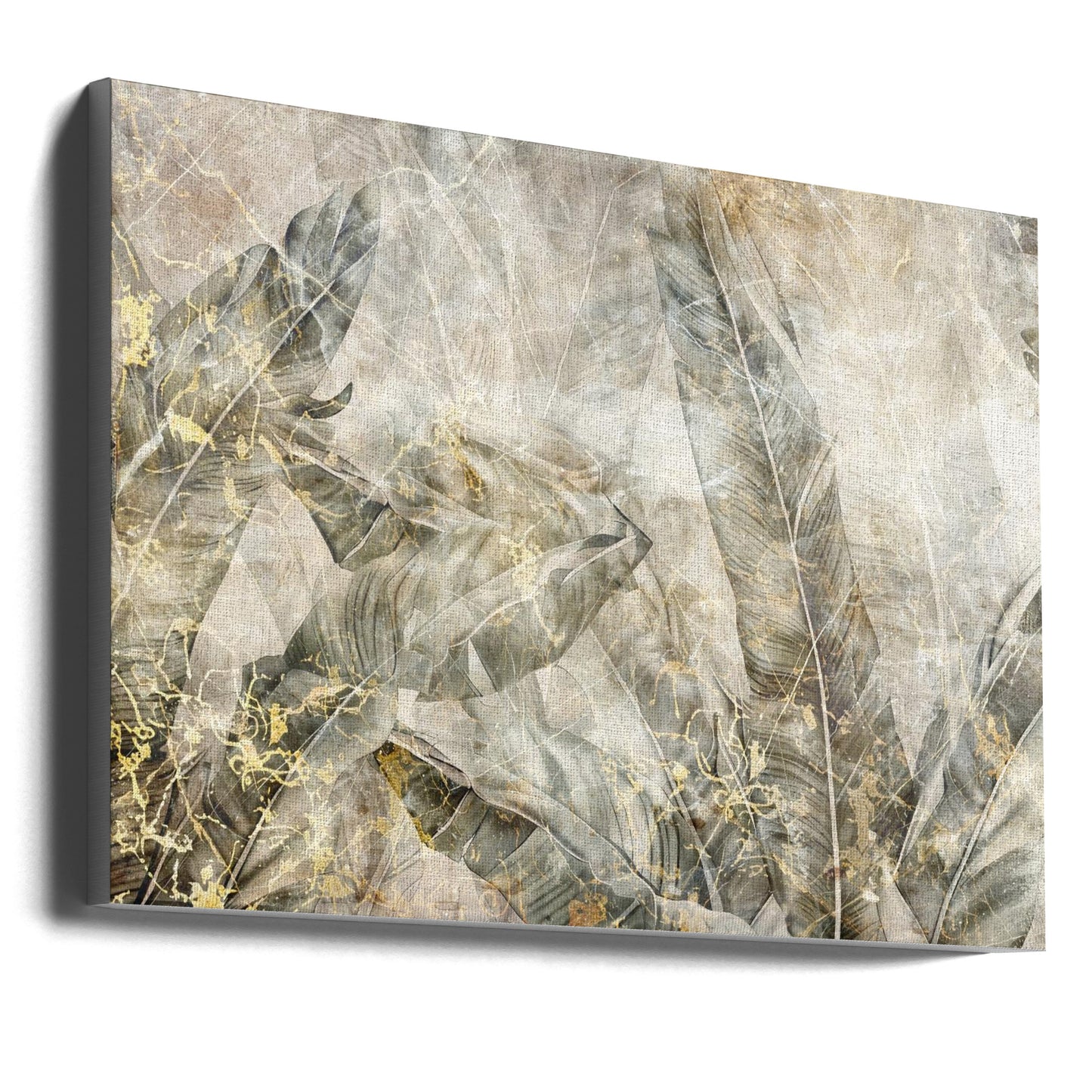  Jungle Leaves Art Illustration Wallart 10 Wall Artwork Gallery Wrapped (Ready to Hang)