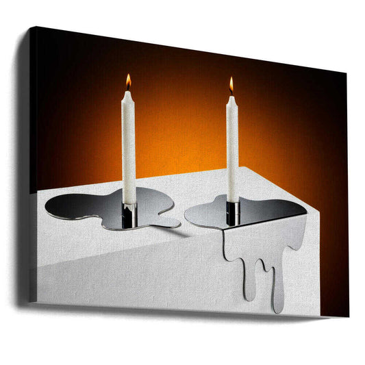 Wall art candles