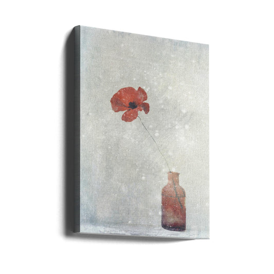 Winter Poppy Wall Artwork Gallery Wrapped (Ready to Hang)