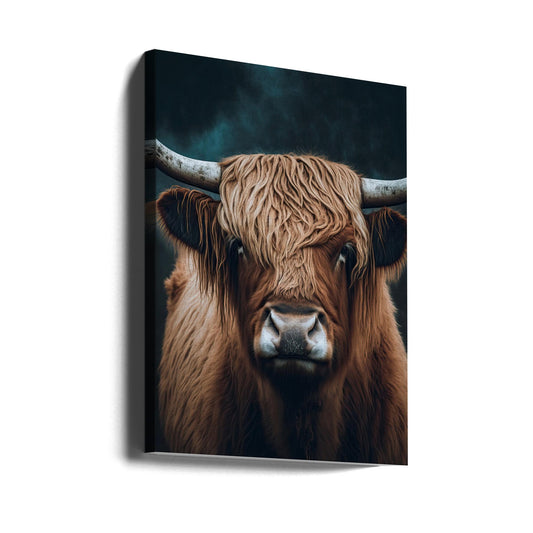  Highland Cow Wall Artwork Gallery Wrapped (Ready to Hang)