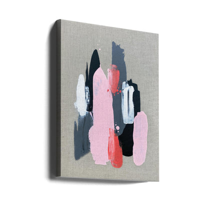  Pink Black and Grey 1 Wall Artwork Gallery Wrapped (Ready to Hang)