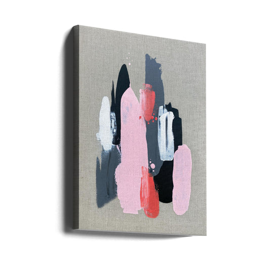  Pink Black and Grey 1 Wall Artwork Gallery Wrapped (Ready to Hang)
