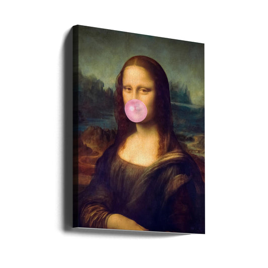 Mona Lisa Bubble Gum Wall Artwork Gallery Wrapped (Ready to Hang)