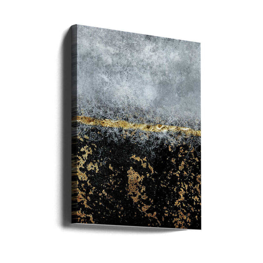 Wall art Gold Black Abstract