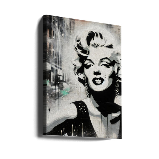 Black and white  Marilyn Monroe 