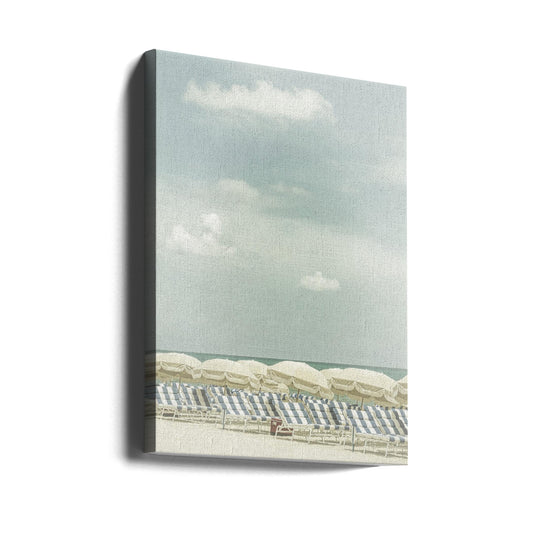  Vintage beach scene Wall Artwork Gallery Wrapped (Ready to Hang)