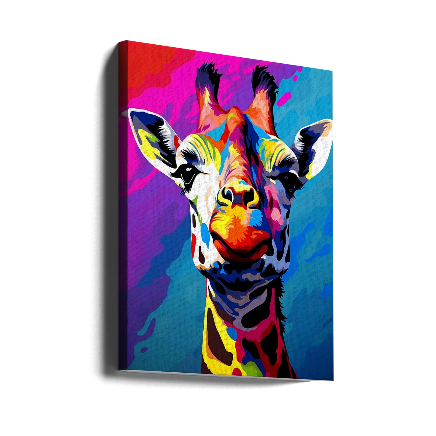  Giraffe Pop Art Wall Artwork Gallery Wrapped (Ready to Hang)