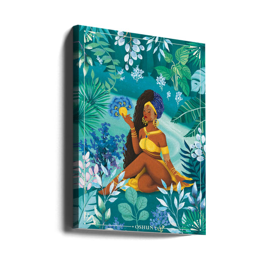 Oshun Orisha Goddess  Wall Artwork Gallery Wrapped (Ready to Hang)