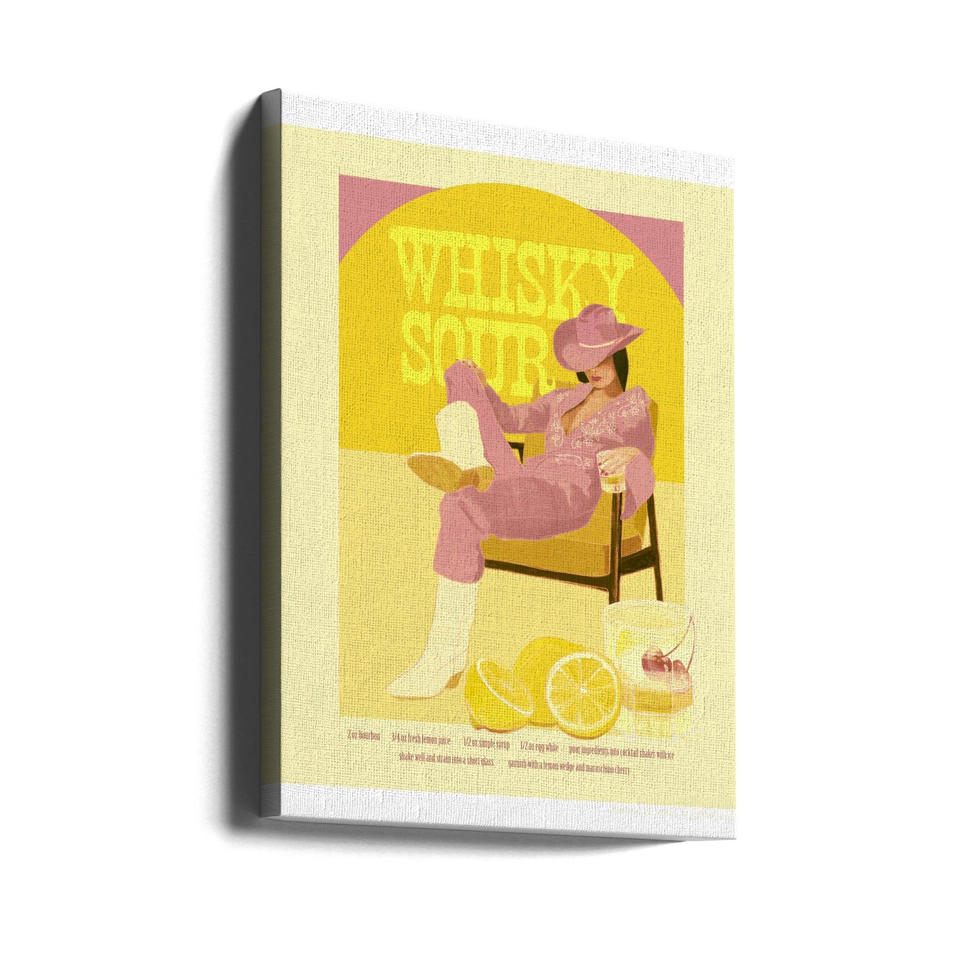  Jlr Whiskysour Pink Copy Wall Artwork Gallery Wrapped (Ready to Hang)