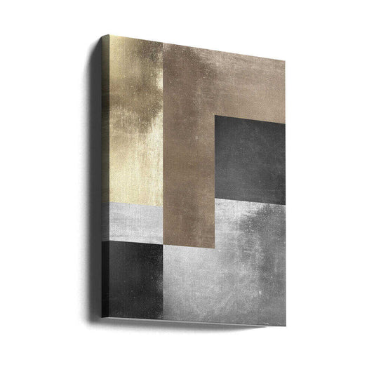 Wall art Gold and silver textures 4