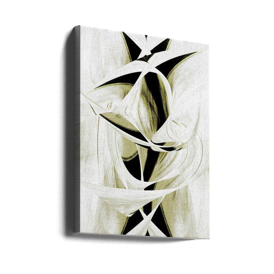 Wall art  Intertwined Shapes And Monochromatic Tones