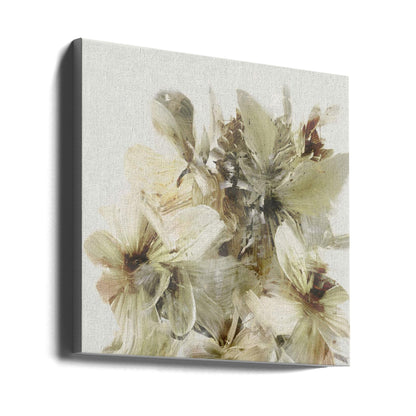  Hill Flowers Wall Artwork In White Floating Frame
