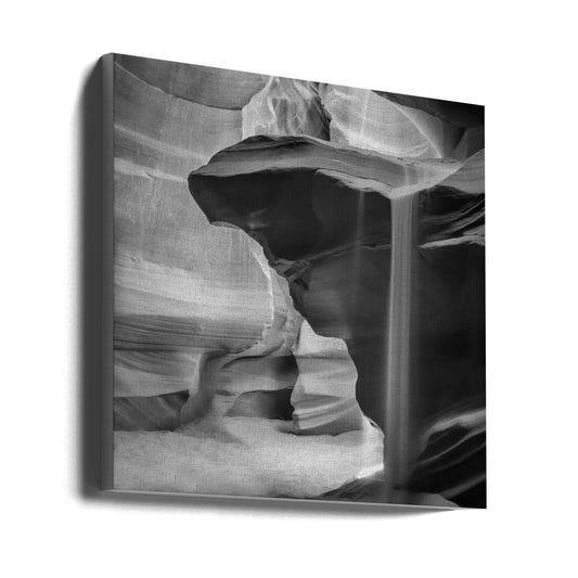  MONOCHROME ANTELOPE CANYON Pouring Sand Wall Artwork Gallery Wrapped (Ready to Hang)