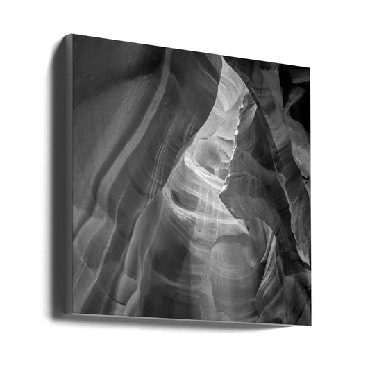  MONOCHROME ANTELOPE CANYON Daylight Wall Artwork Gallery Wrapped (Ready to Hang)