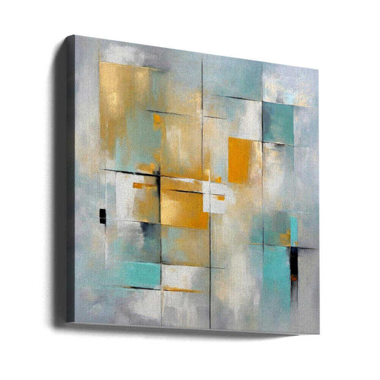 Wall art Golden Grids Abstract