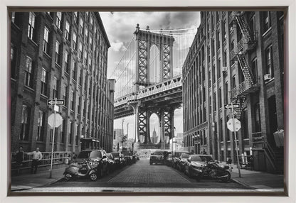  In America Brooklyn Bridge Wall Artwork In Black Floating Frame