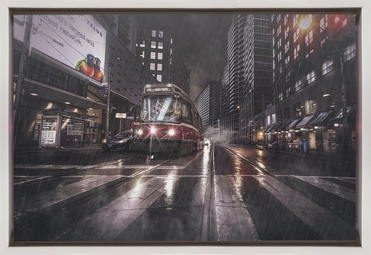  Street Stories - Toronto Wall Artwork In Black Floating Frame