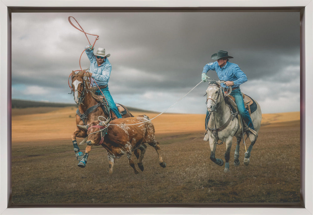  Team Roping Wall Artwork Gallery Wrapped (Ready to Hang)
