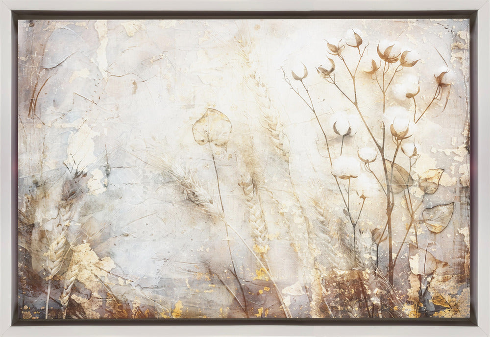  Flower Floral Art Illustration Wallart 126 Wall Artwork In Black Floating Frame