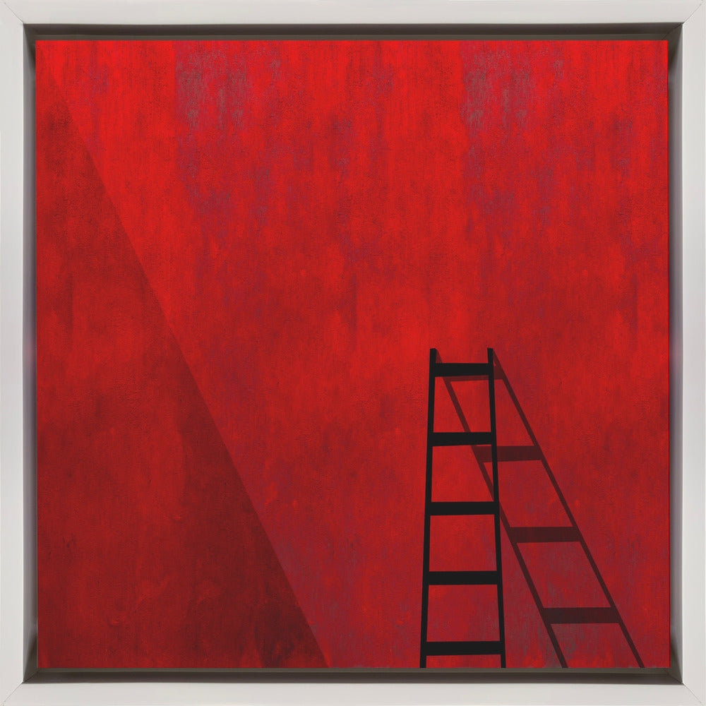  The red wall Wall Artwork In Black Floating Frame