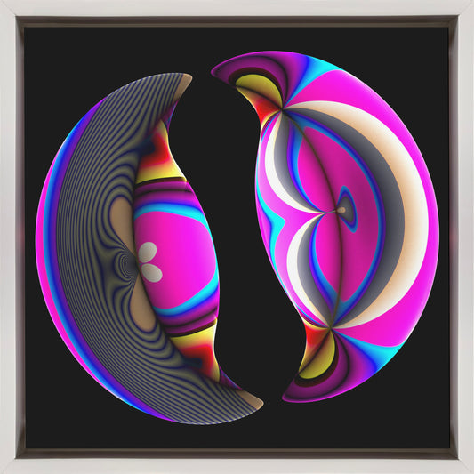 Broken Mirror Wall Artwork In Black Floating Frame