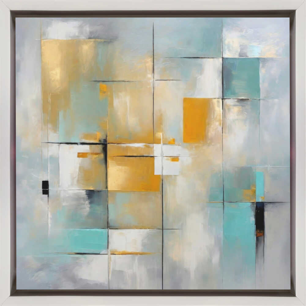 Wall art Golden Grids Abstract