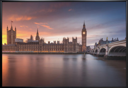 Wall Art London Palace of Westminster Sunset