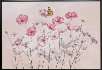  Cosmos and Butterfly Wall Artwork Gallery Wrapped (Ready to Hang)